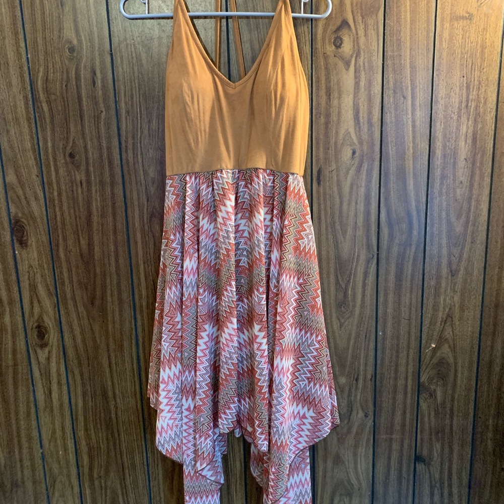Almost Famous 70’s Style Handkerchief Dress